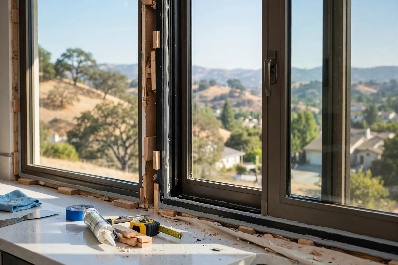 Kitchen Slider and Picture Window Combination