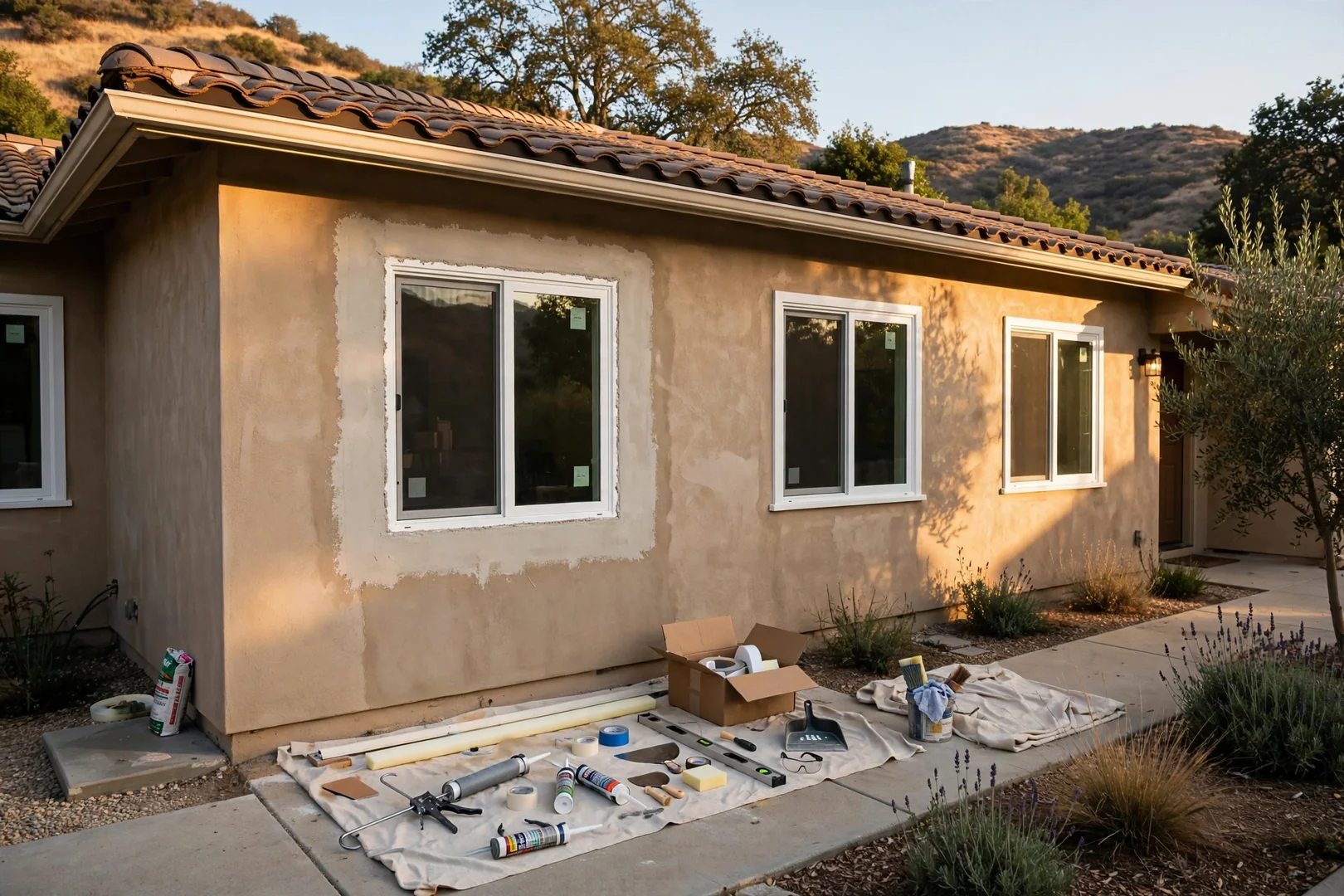 Full-Frame Replacement on a Stucco Ranch Home